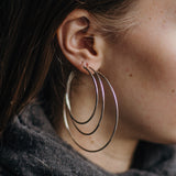 Minimalistische oorring 925 sterling zilver (zilveren oorringetje)