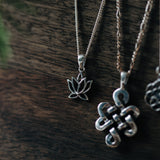 Kettingbedel lotus 925 sterling zilver (zilveren bedeltje)