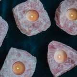 Clear Quartz Tea Light Holder